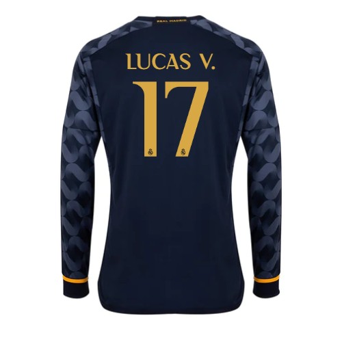 Maillot de foot Real Madrid Lucas Vazquez #17 Extérieur 2023-24 Manche Longue